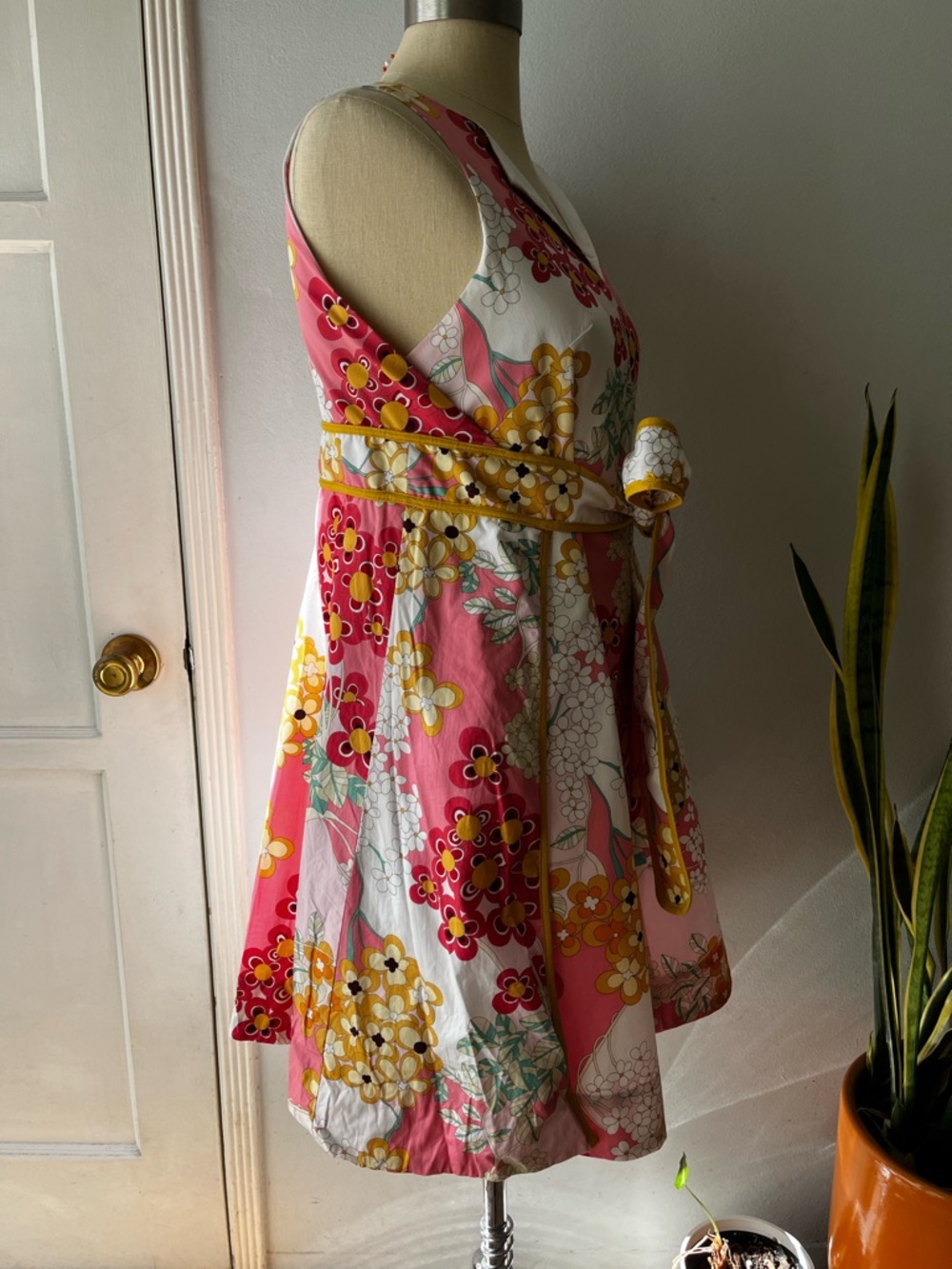 Lesley Evers• Floral Cotton Dress• Sz S - Picture 5 of 12